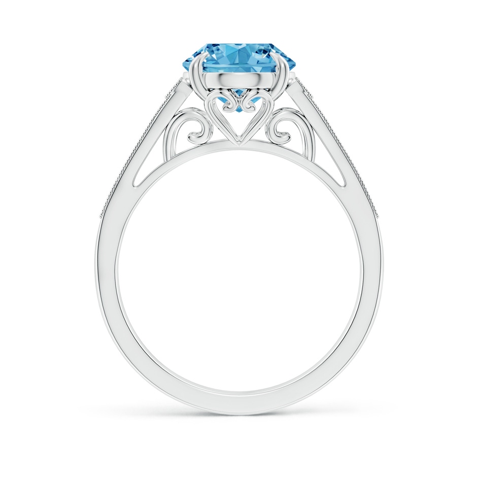 10x8mm Labgrown Aeon Vintage Inspired Oval Lab-Grown Fancy Intense Blue Diamond Solitaire Engagement Ring with Milgrain in P950 Platinum side 199