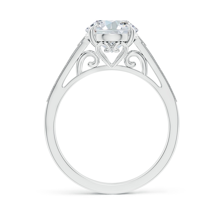 10x8mm FGVS Lab-Grown Aeon Vintage Inspired Oval Diamond Solitaire Engagement Ring with Milgrain in White Gold side 199