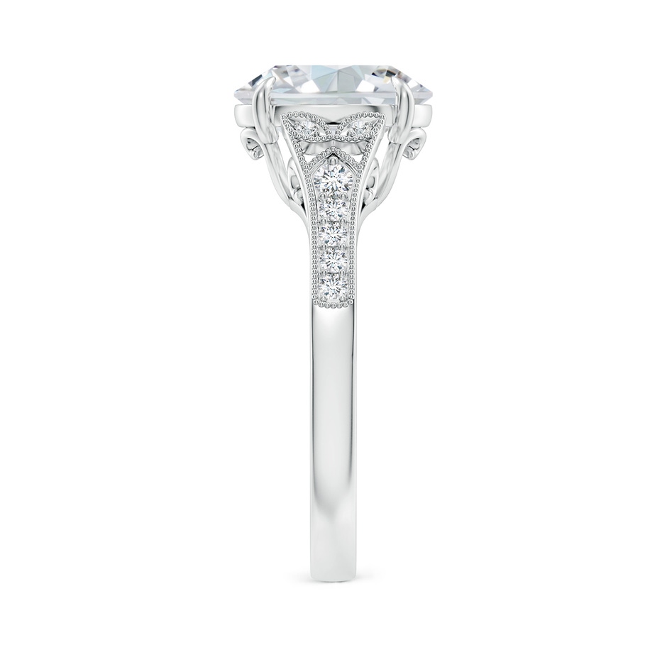 10x8mm FGVS Lab-Grown Aeon Vintage Inspired Oval Diamond Solitaire Engagement Ring with Milgrain in White Gold side 299