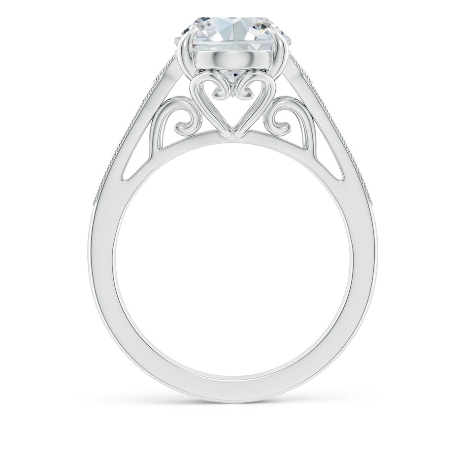 12x8mm FGVS Lab-Grown Aeon Vintage Inspired Oval Diamond Solitaire Engagement Ring with Milgrain in P950 Platinum side 199