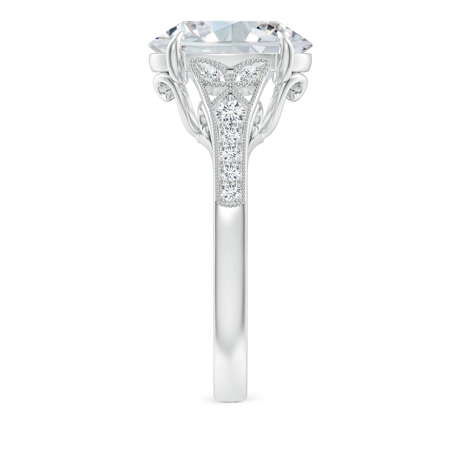 12x8mm FGVS Lab-Grown Aeon Vintage Inspired Oval Diamond Solitaire Engagement Ring with Milgrain in P950 Platinum side 299