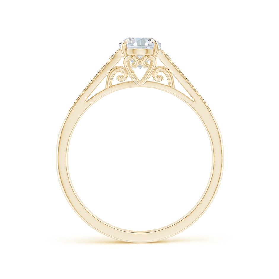 7x5mm FGVS Lab-Grown Aeon Vintage Inspired Oval Diamond Solitaire Engagement Ring with Milgrain in Yellow Gold side 199