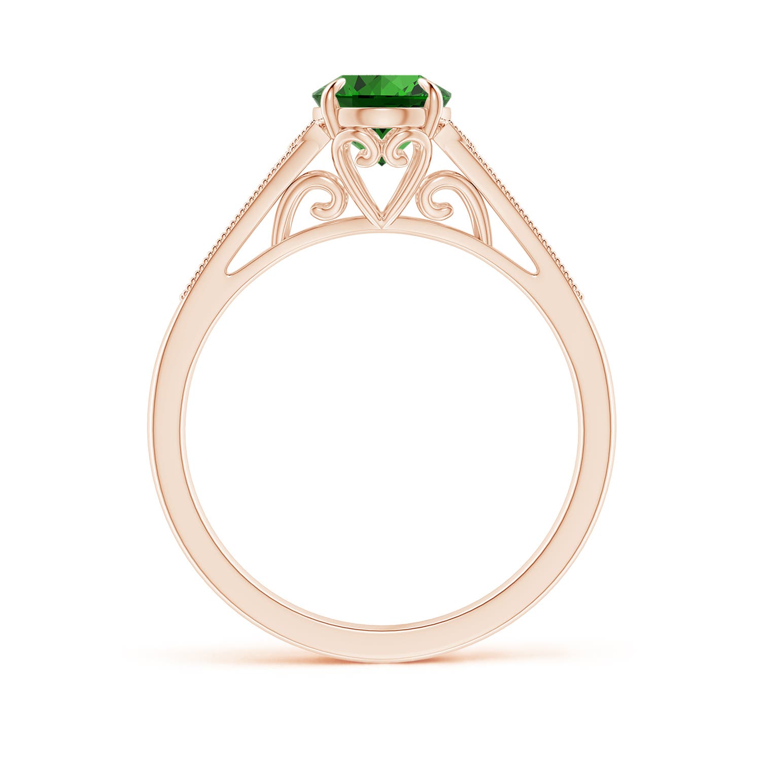 Premium - Lab-Grown Emerald / 1.24 CT / 18 KT Rose Gold