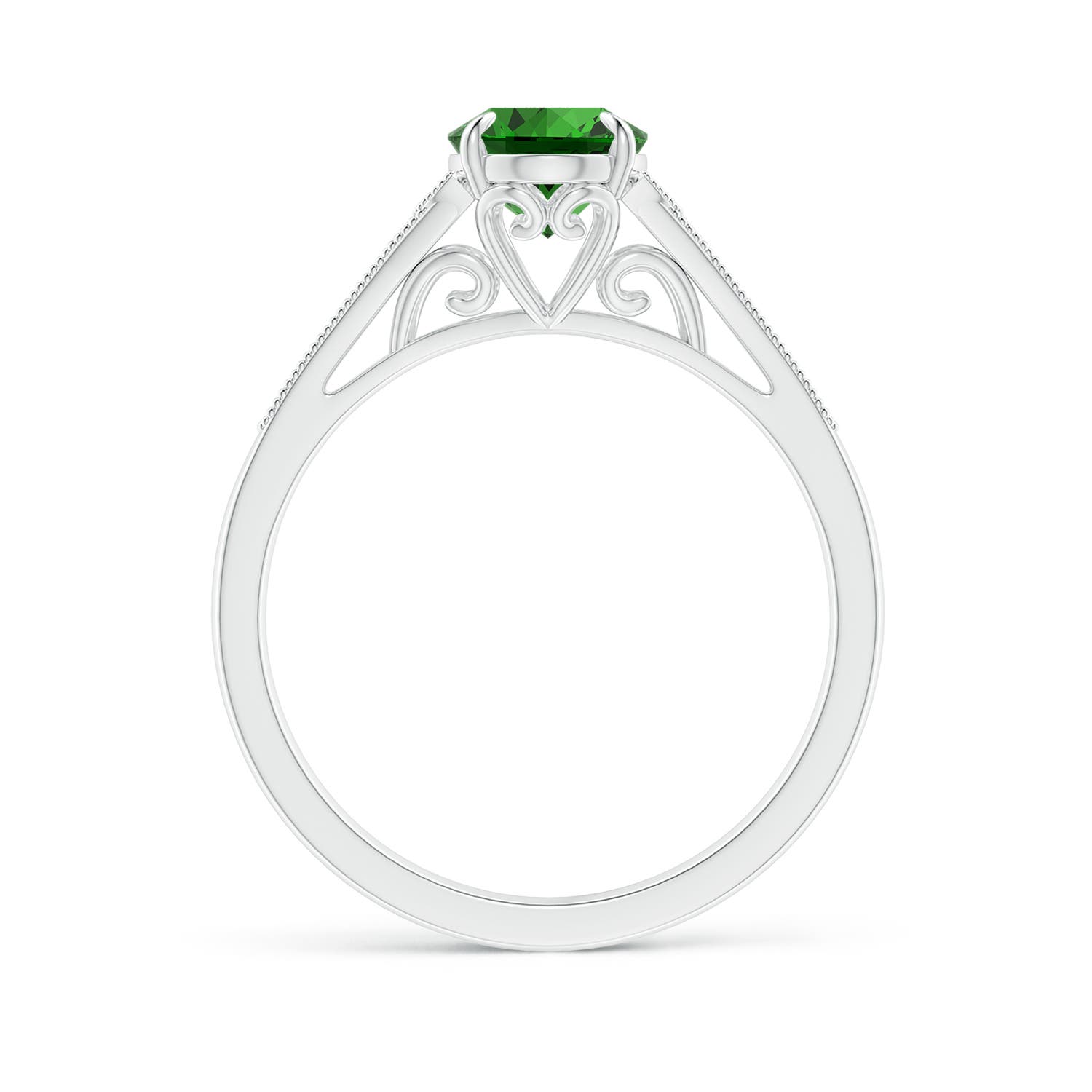 Premium - Lab-Grown Emerald / 1.24 CT / 18 KT White Gold