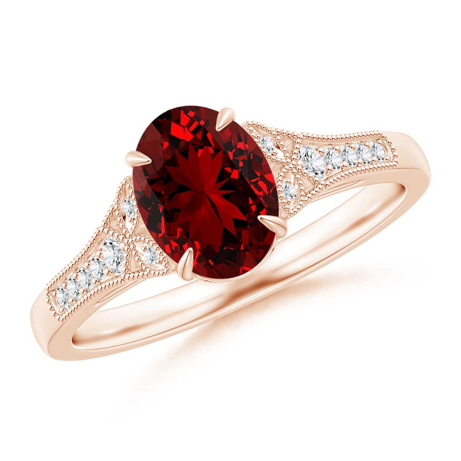 Premium - Lab-Grown Ruby / 1.39 CT / 18 KT Rose Gold