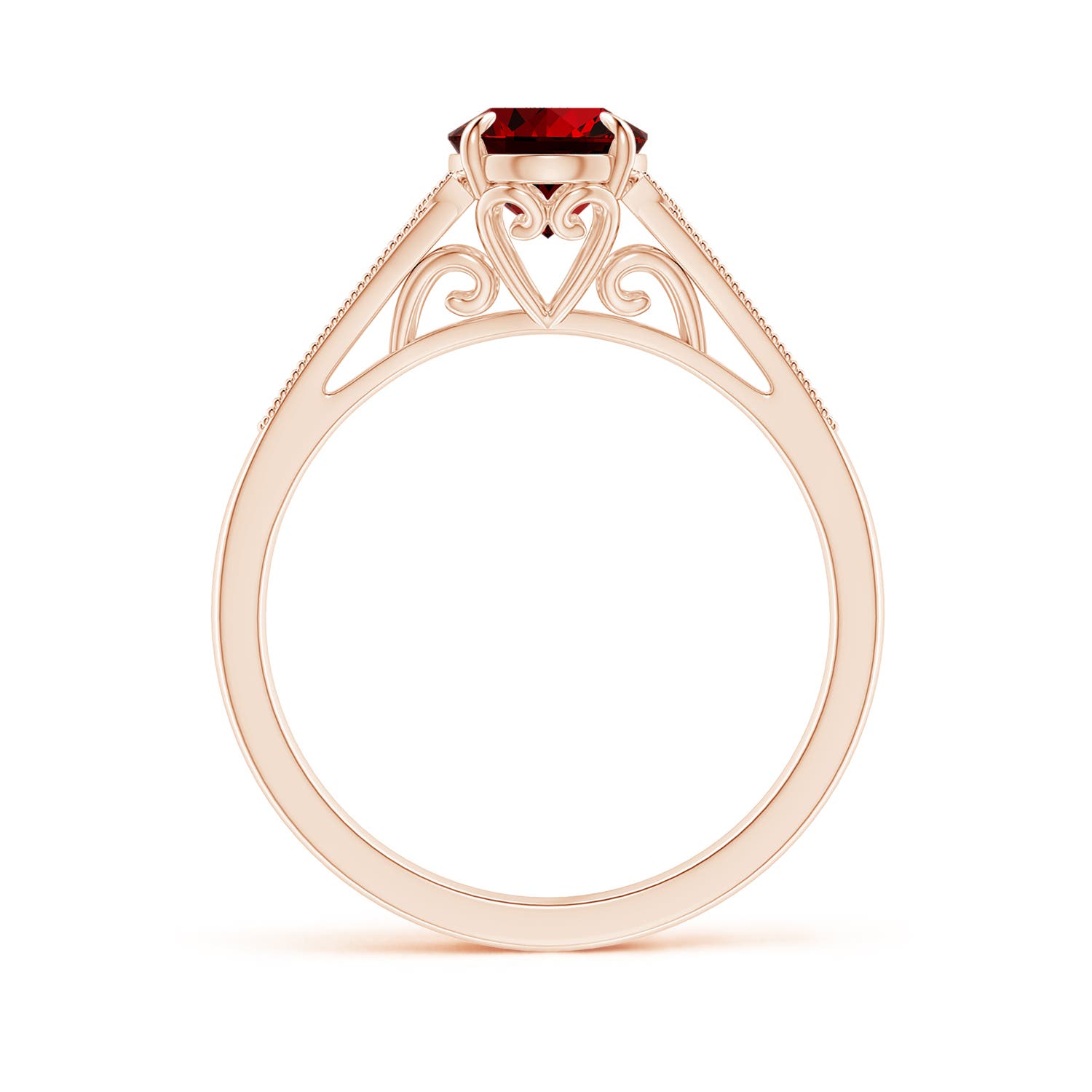 Premium - Lab-Grown Ruby / 1.39 CT / 18 KT Rose Gold