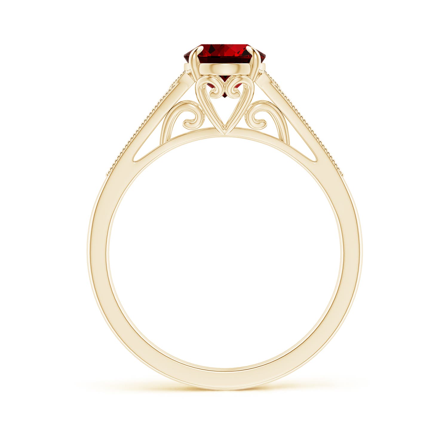 Premium - Lab-Grown Ruby / 1.39 CT / 18 KT Yellow Gold