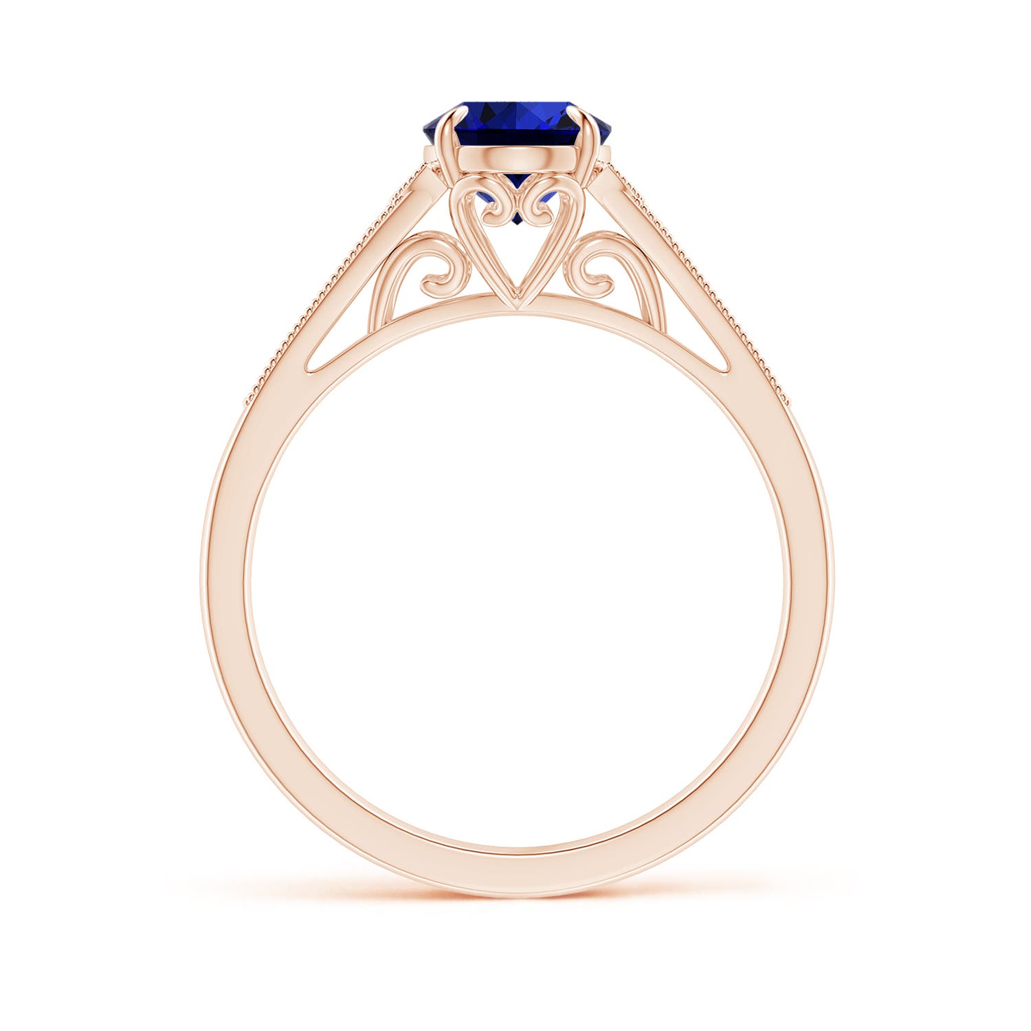 Premium - Lab-Grown Blue Sapphire / 1.69 CT / 18 KT Rose Gold