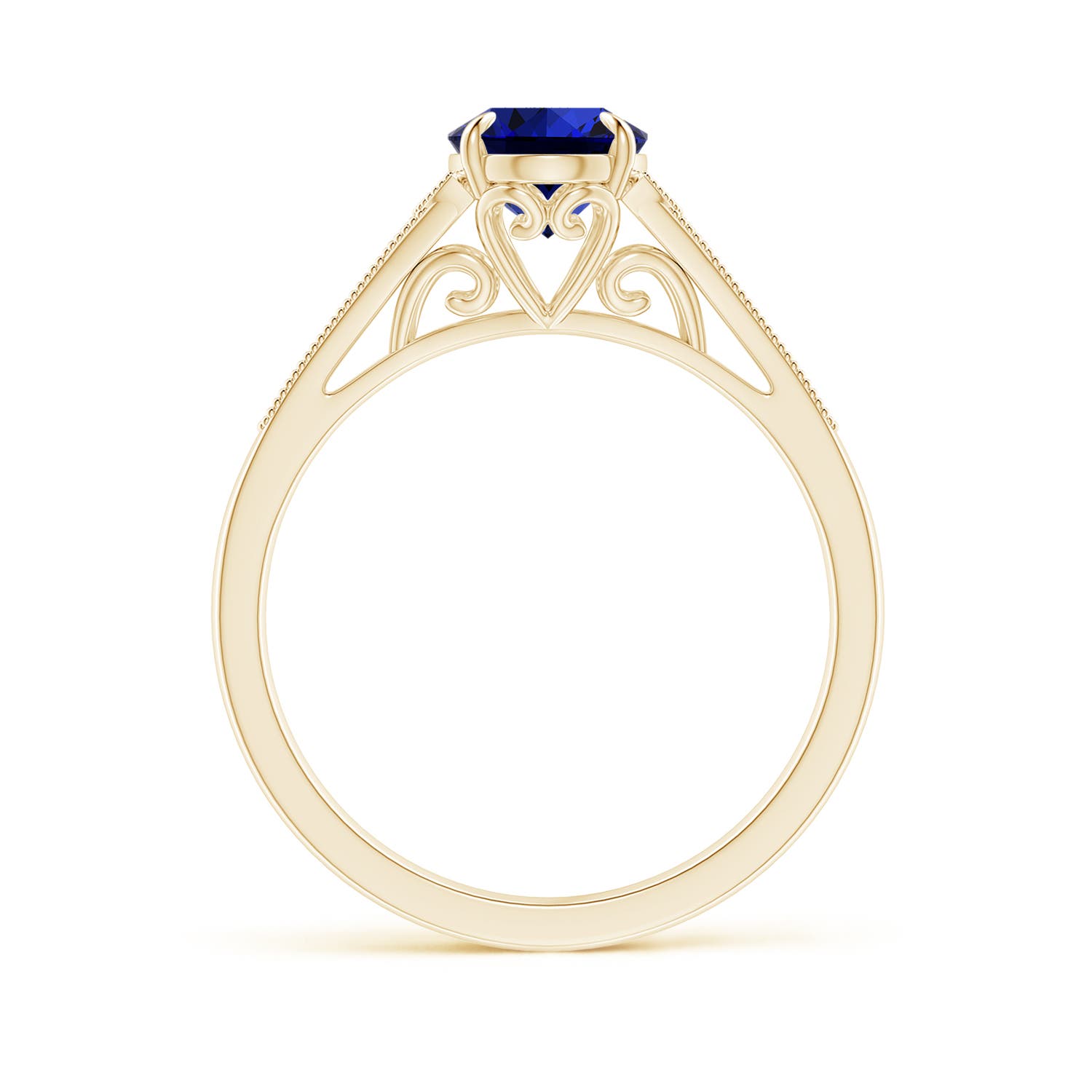 Premium - Lab-Grown Blue Sapphire / 1.69 CT / 18 KT Yellow Gold