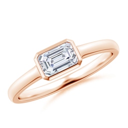 Emerald Cut Lab Grown Diamond Solitaire Rings
