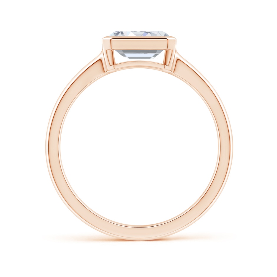7x5mm FGVS Lab-Grown East-West Emerald-Cut Diamond Solitaire Ring in Rose Gold side 199