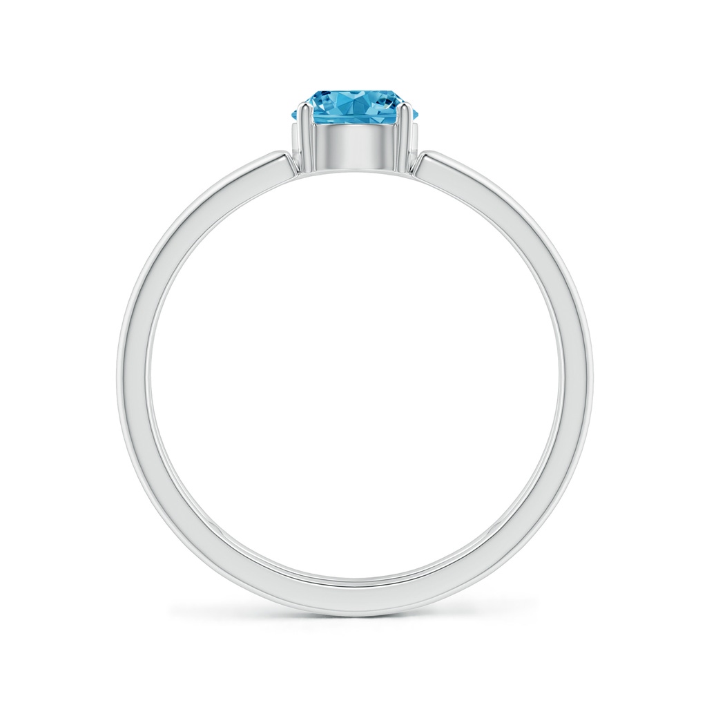 5mm Labgrown Lab-Grown Fancy Intense Blue Diamond Solitaire Parallel Split Shank Ring in White Gold - side 199