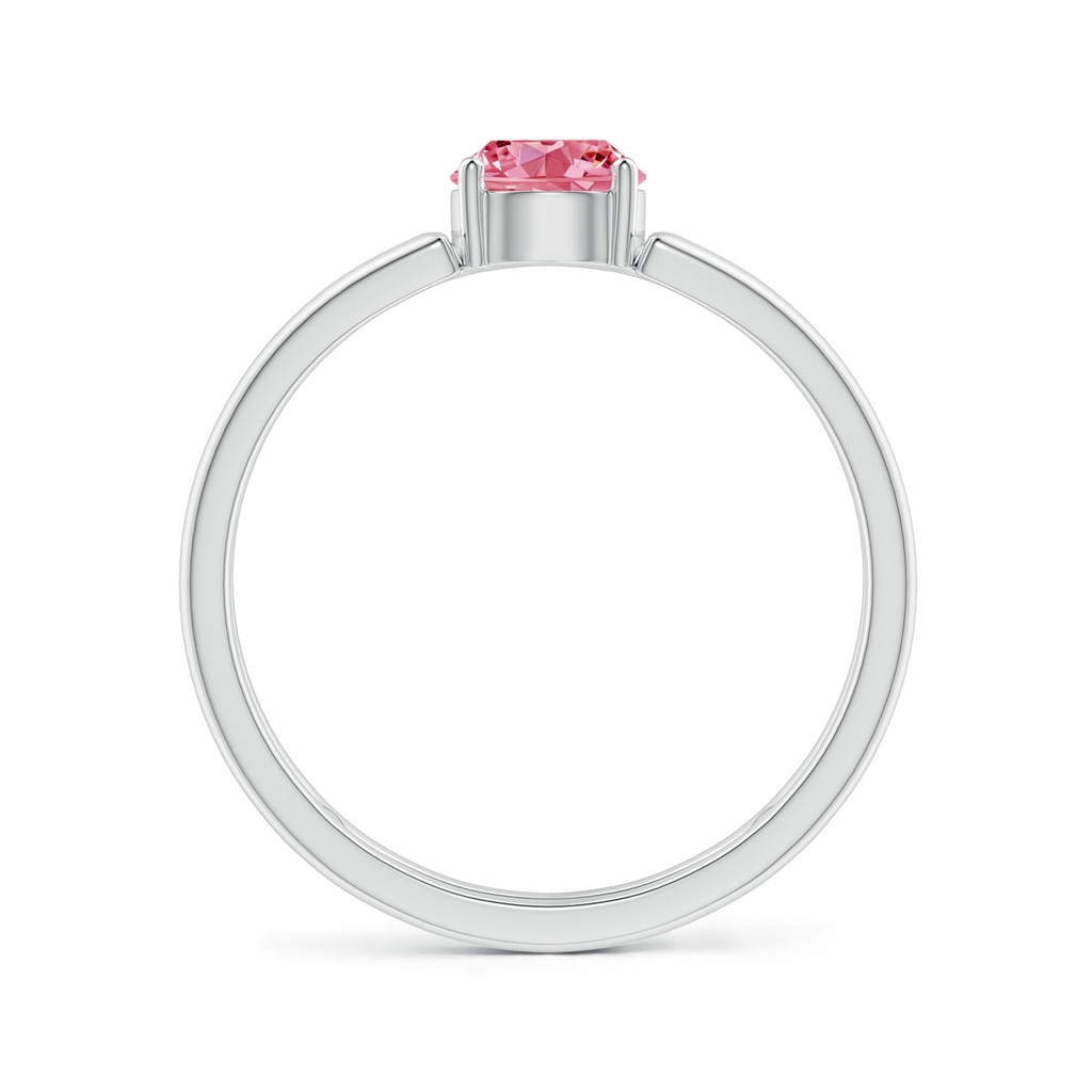 5mm Labgrown Lab-Grown Fancy Intense Pink Diamond Solitaire Parallel Split Shank Ring in White Gold - side 199