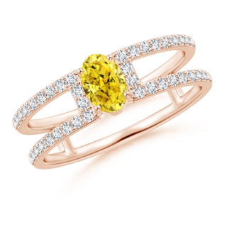 Oval Fancy Intense, VS Lab Grown Yellow Diamond