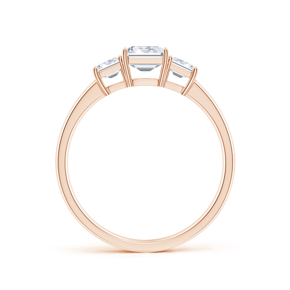7x5mm FGVS Lab-Grown Emerald-Cut Diamond Three Stone Ring in 9K Rose Gold side 199