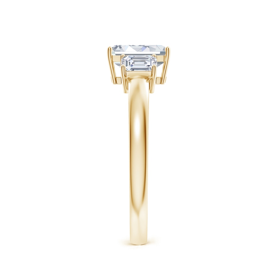 7x5mm FGVS Lab-Grown Emerald-Cut Diamond Three Stone Ring in Yellow Gold side 299