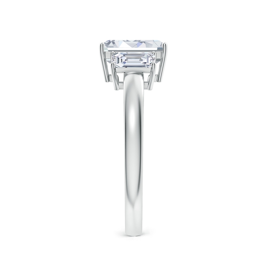 8x6mm FGVS Lab-Grown Emerald-Cut Diamond Three Stone Ring in P950 Platinum side 299