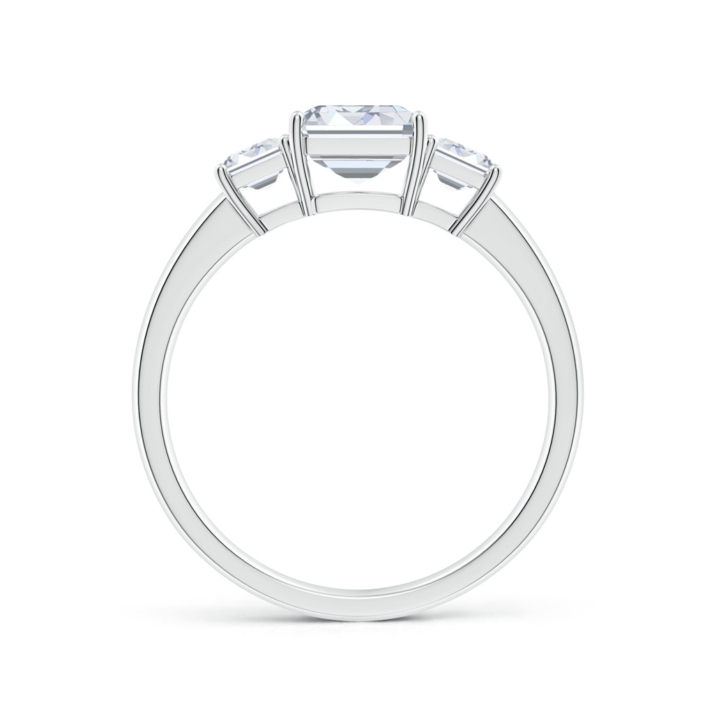 8x6mm FGVS Lab-Grown Emerald-Cut Diamond Three Stone Ring in White Gold Side 199