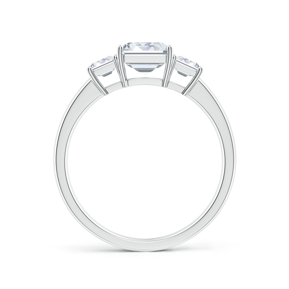 8x6mm FGVS Lab-Grown Emerald-Cut Diamond Three Stone Ring in White Gold side 199