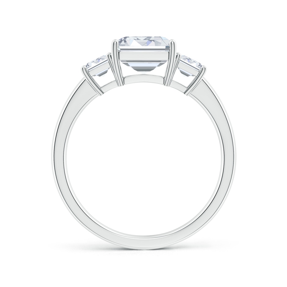 9x7mm FGVS Lab-Grown Emerald-Cut Diamond Three Stone Ring in P950 Platinum side 199