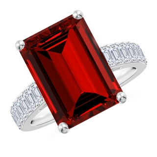 Emerald Cut Lab-Grown Lab Grown Ruby