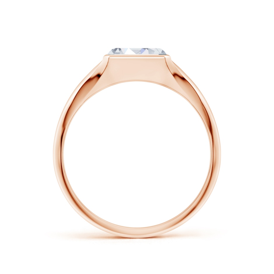 7x5mm FGVS Lab-Grown Emerald-Cut Diamond Signet Ring in Rose Gold side 199