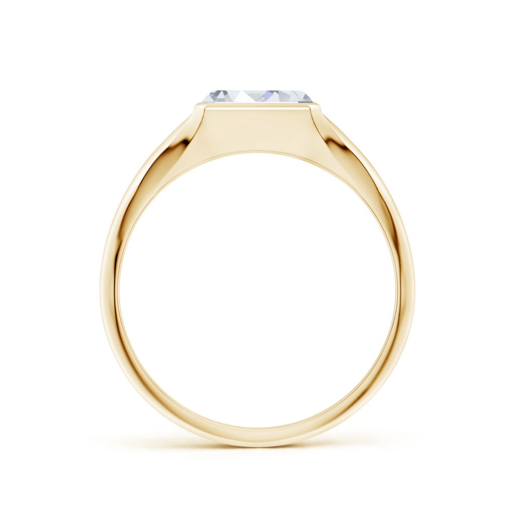 7x5mm FGVS Lab-Grown Emerald-Cut Diamond Signet Ring in Yellow Gold - side 199