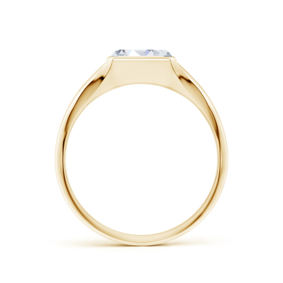 7x5mm FGVS Lab-Grown Emerald-Cut Diamond Signet Ring in Yellow Gold side 199