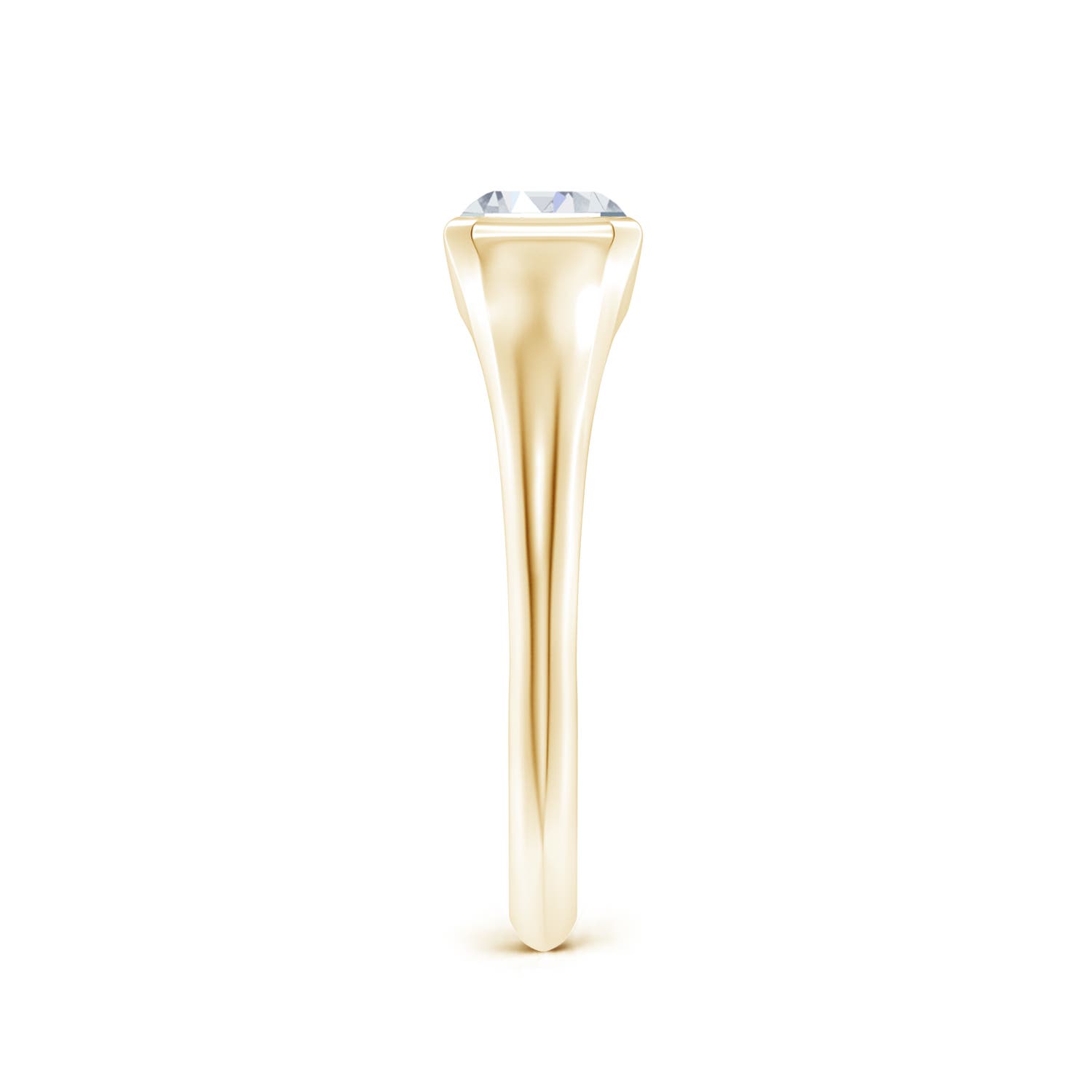 7x5mm FGVS Lab-Grown Emerald-Cut Diamond Signet Ring in Yellow Gold - side 4