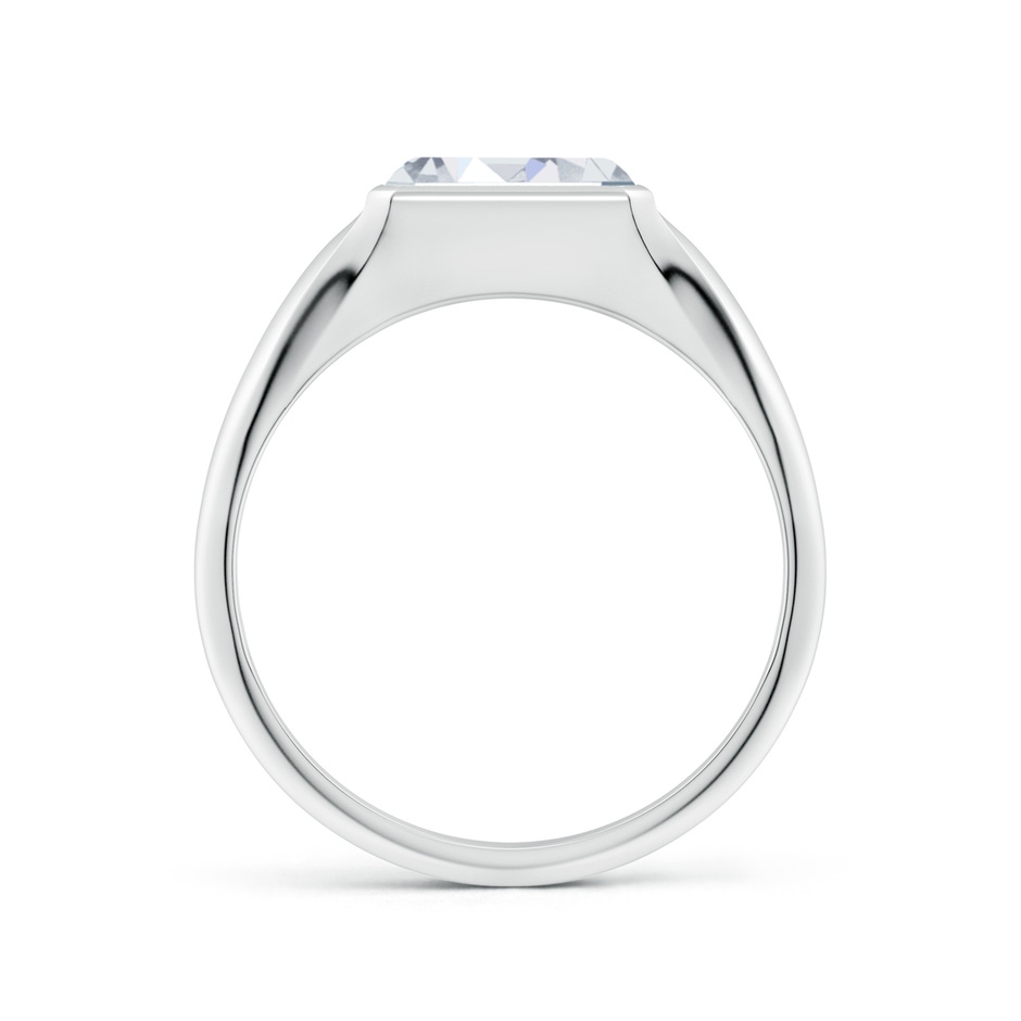 8x6mm FGVS Lab-Grown Emerald-Cut Diamond Signet Ring in White Gold side 199