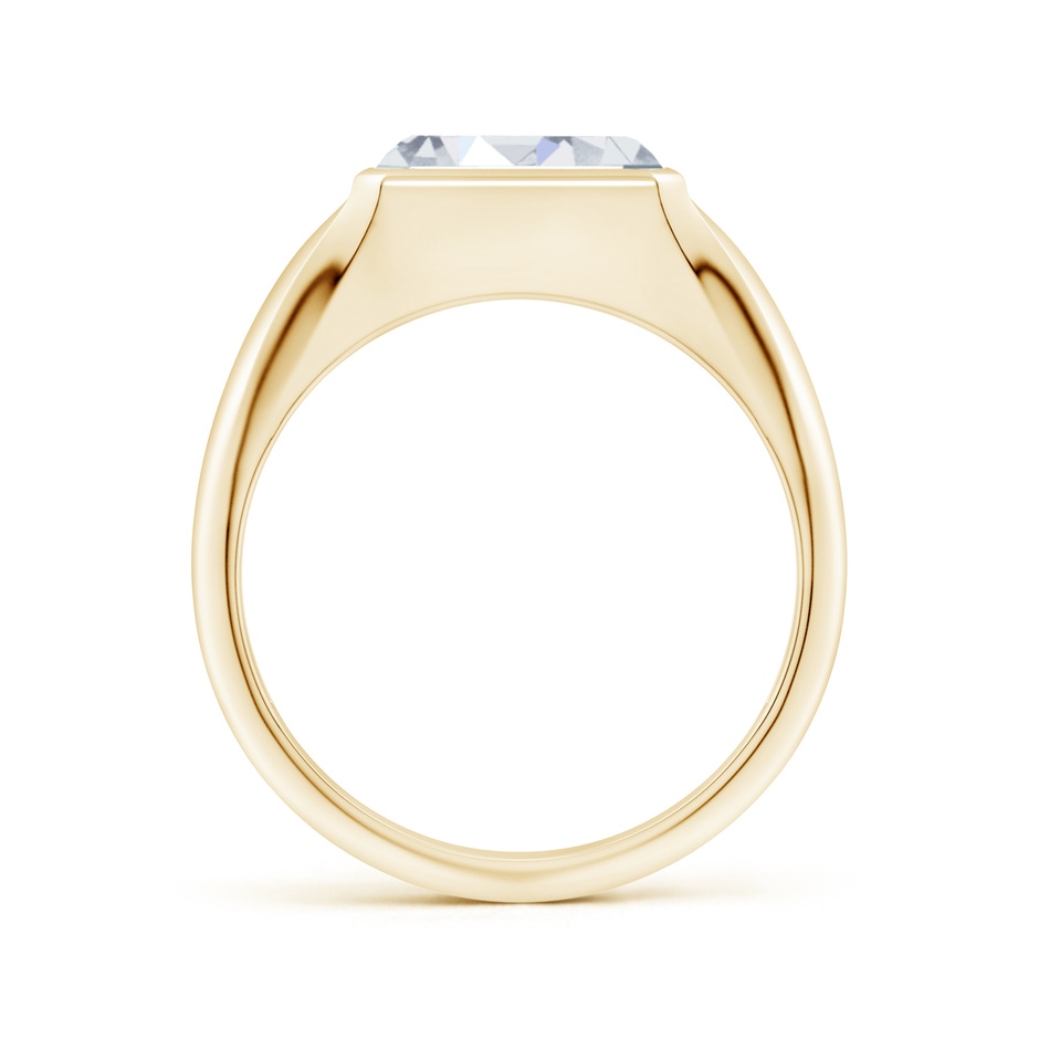 9x7mm FGVS Lab-Grown Emerald-Cut Diamond Signet Ring in Yellow Gold side 199