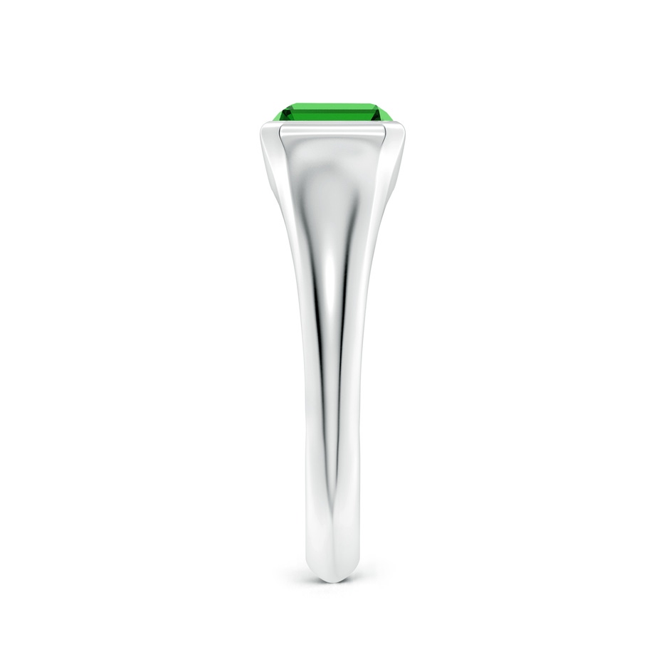 8x6mm Labgrown Lab-Grown Emerald-Cut Emerald Signet Ring in S999 Silver side 299