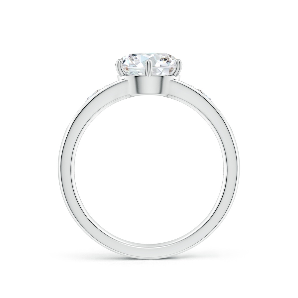 7.4mm FGVS Lab-Grown Round Diamond Engagement Ring with Accents in White Gold Side 199