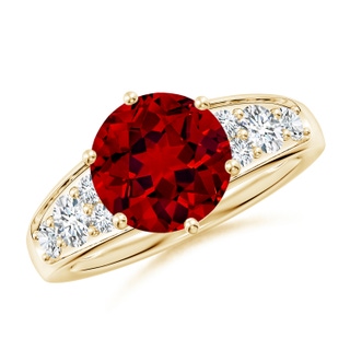 Round Lab-Grown Lab Grown Ruby