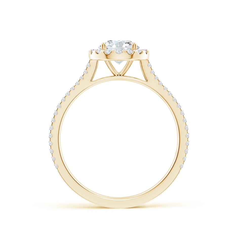 6mm FGVS Lab-Grown Round Diamond Halo Ring with Accents in Yellow Gold side 199