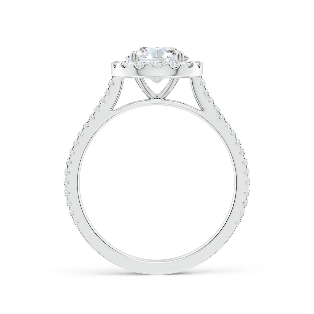 7mm FGVS Lab-Grown Round Diamond Halo Ring with Accents in White Gold Side 199