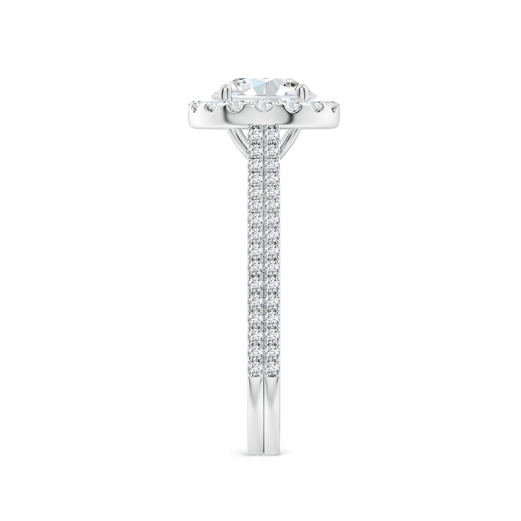 7mm FGVS Lab-Grown Round Diamond Halo Ring with Accents in White Gold Side 299