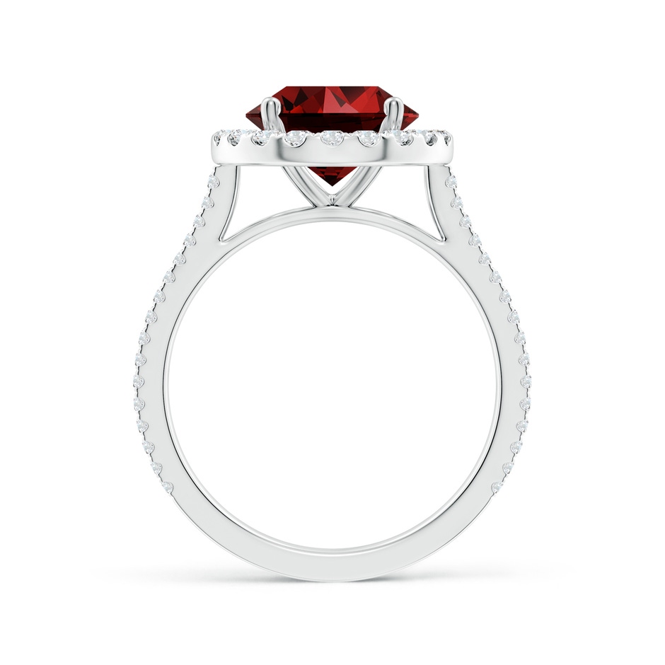 9mm Labgrown Lab-Grown Round Ruby Halo Ring with Diamond Accents in White Gold side 199