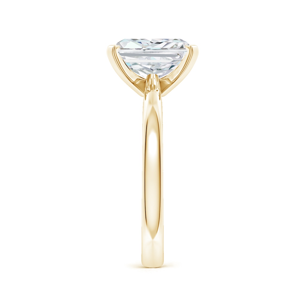 9.5x7.5mm FGVS Lab-Grown Radiant-Cut Diamond Reverse Tapered Shank Solitaire Engagement Ring in 10K Yellow Gold Side 299