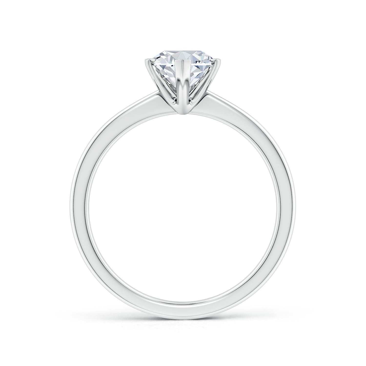 10x5mm FGVS Lab-Grown Marquise Diamond Reverse Tapered Shank Solitaire Engagement Ring in 18CT White Gold - side 4
