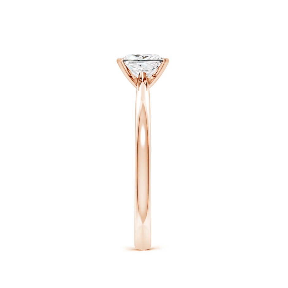 5.5mm FGVS Lab-Grown Princess-Cut Diamond Reverse Tapered Shank Solitaire Engagement Ring in 9K Rose Gold side 199