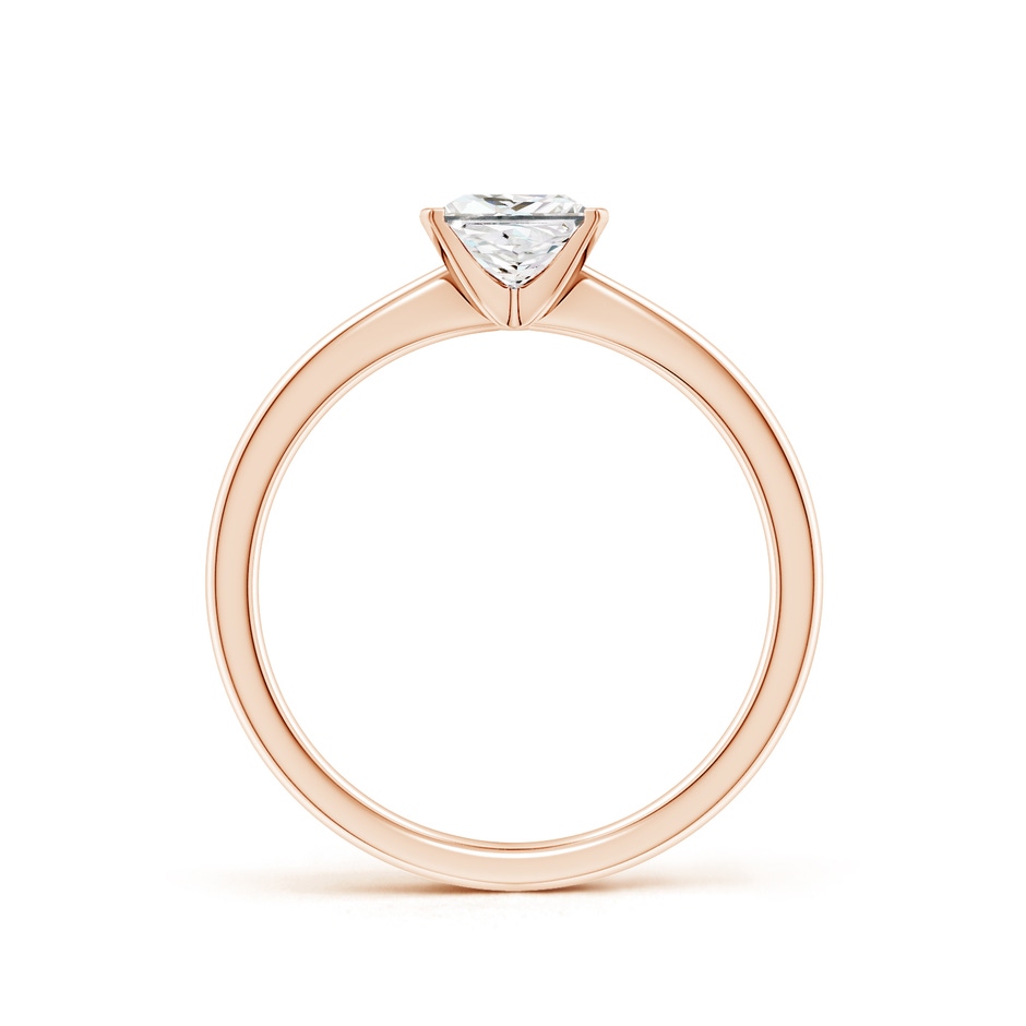 5.5mm FGVS Lab-Grown Princess-Cut Diamond Reverse Tapered Shank Solitaire Engagement Ring in 9K Rose Gold side 299