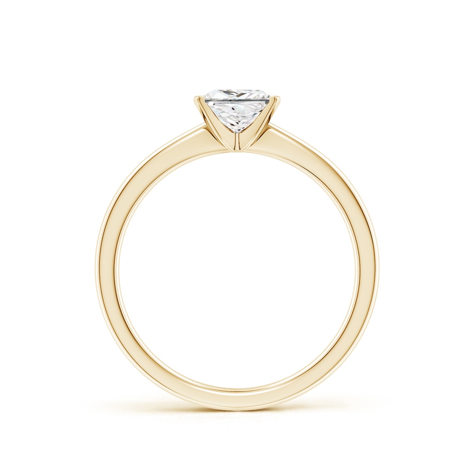 5.5mm FGVS Lab-Grown Princess-Cut Diamond Reverse Tapered Shank Solitaire Engagement Ring in Yellow Gold side 299