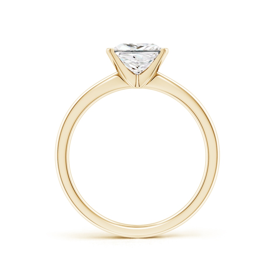 6.8mm FGVS Lab-Grown Princess-Cut Diamond Reverse Tapered Shank Solitaire Engagement Ring in Yellow Gold side 299