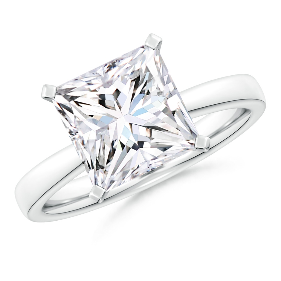 8.9mm FGVS Lab-Grown Princess-Cut Diamond Reverse Tapered Shank Solitaire Engagement Ring in P950 Platinum 