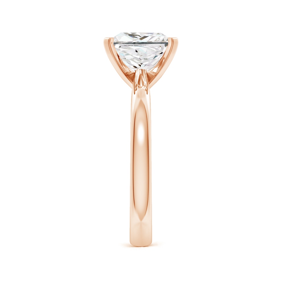 8mm FGVS Lab-Grown Princess-Cut Diamond Reverse Tapered Shank Solitaire Engagement Ring in 18K Rose Gold side 199