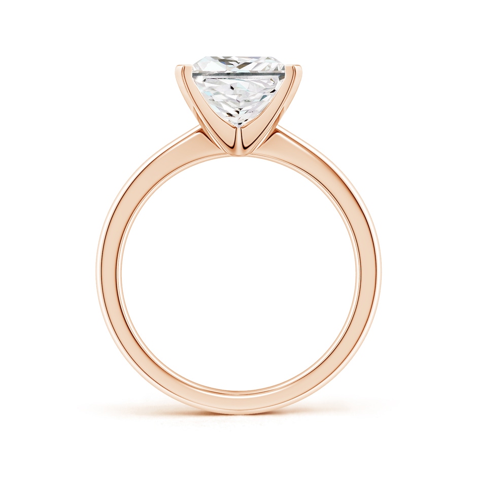 8mm FGVS Lab-Grown Princess-Cut Diamond Reverse Tapered Shank Solitaire Engagement Ring in 18K Rose Gold side 299