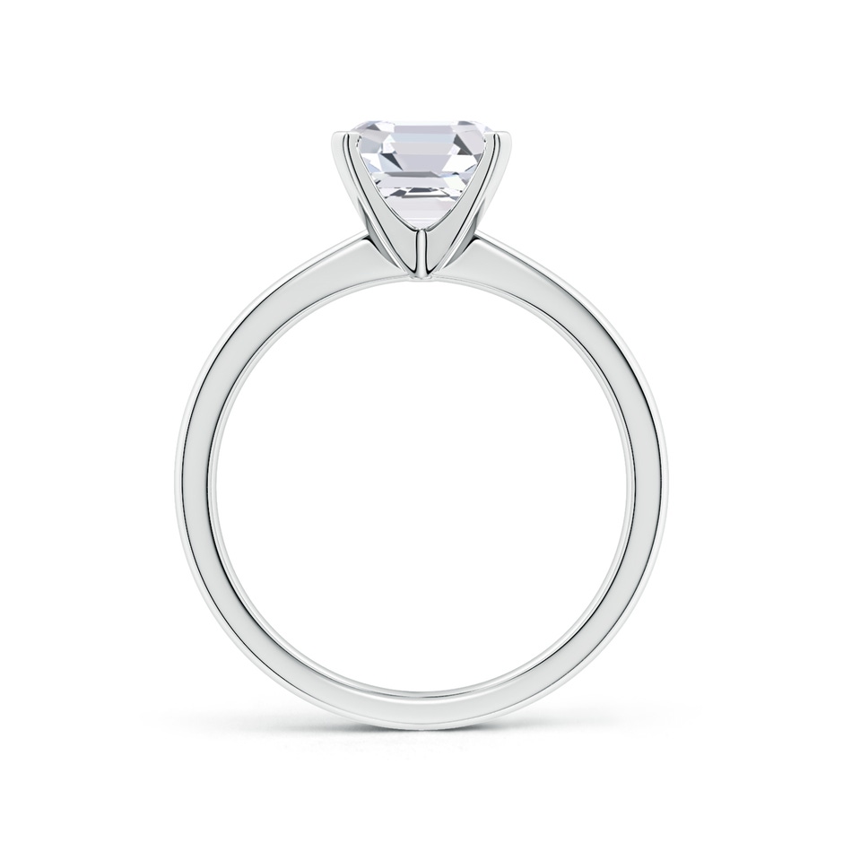 5.5mm FGVS Lab-Grown Square Emerald-Cut Diamond Reverse Tapered Shank Solitaire Engagement Ring in 18K White Gold side 199