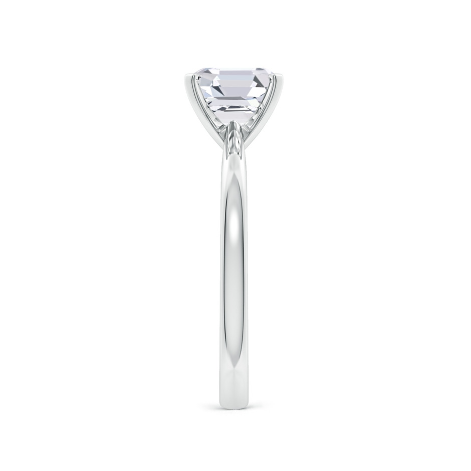 5.5mm FGVS Lab-Grown Square Emerald-Cut Diamond Reverse Tapered Shank Solitaire Engagement Ring in 18K White Gold side 299