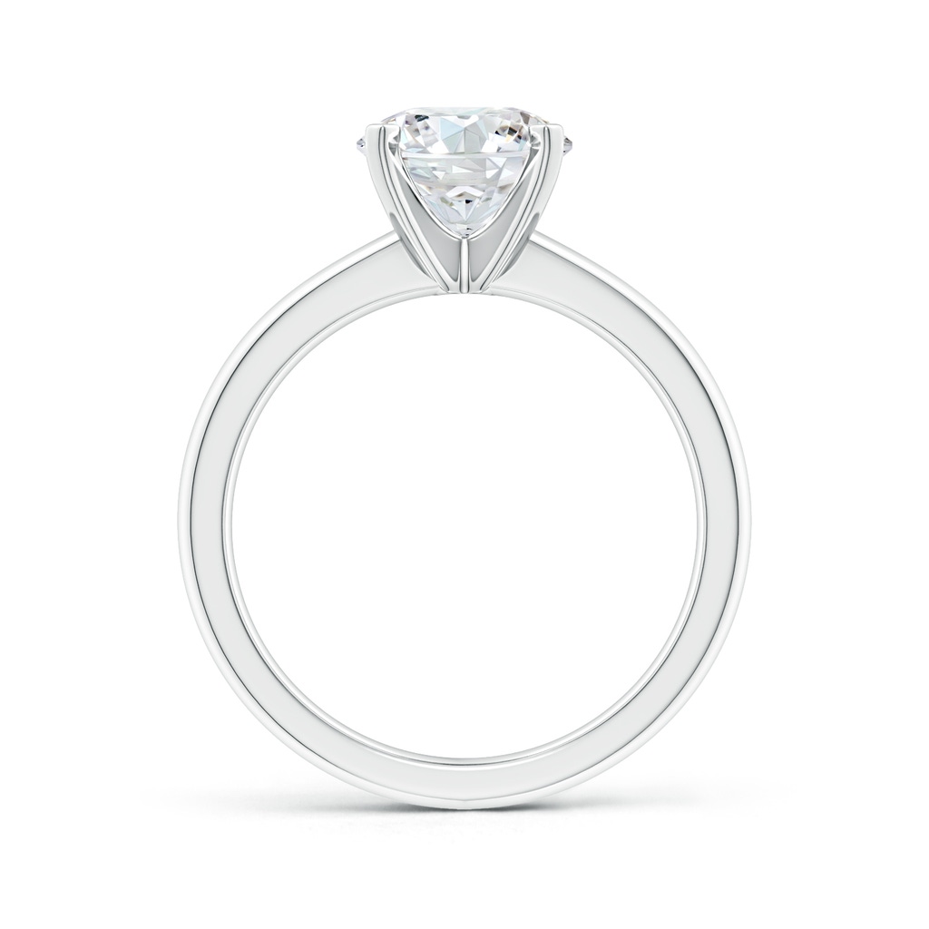 11.1mm FGVS Lab-Grown Solitaire Round Diamond Tapered Shank Engagement Ring in P950 Platinum Side 199